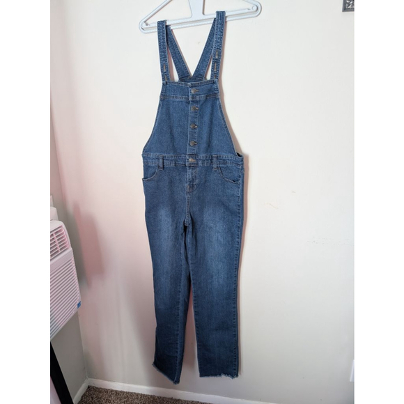 Vigoss Denim - Vigoss Blue Denim Overalls Plus Size XL, Womens